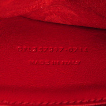 Saint Laurent Calfskin Matelasse Chevron Small Monogram Cabas Lipstick Red 7 of 7