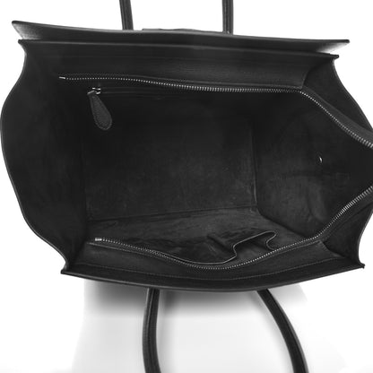 Celine Drummed Calfskin Mini Luggage Black 4 of 8