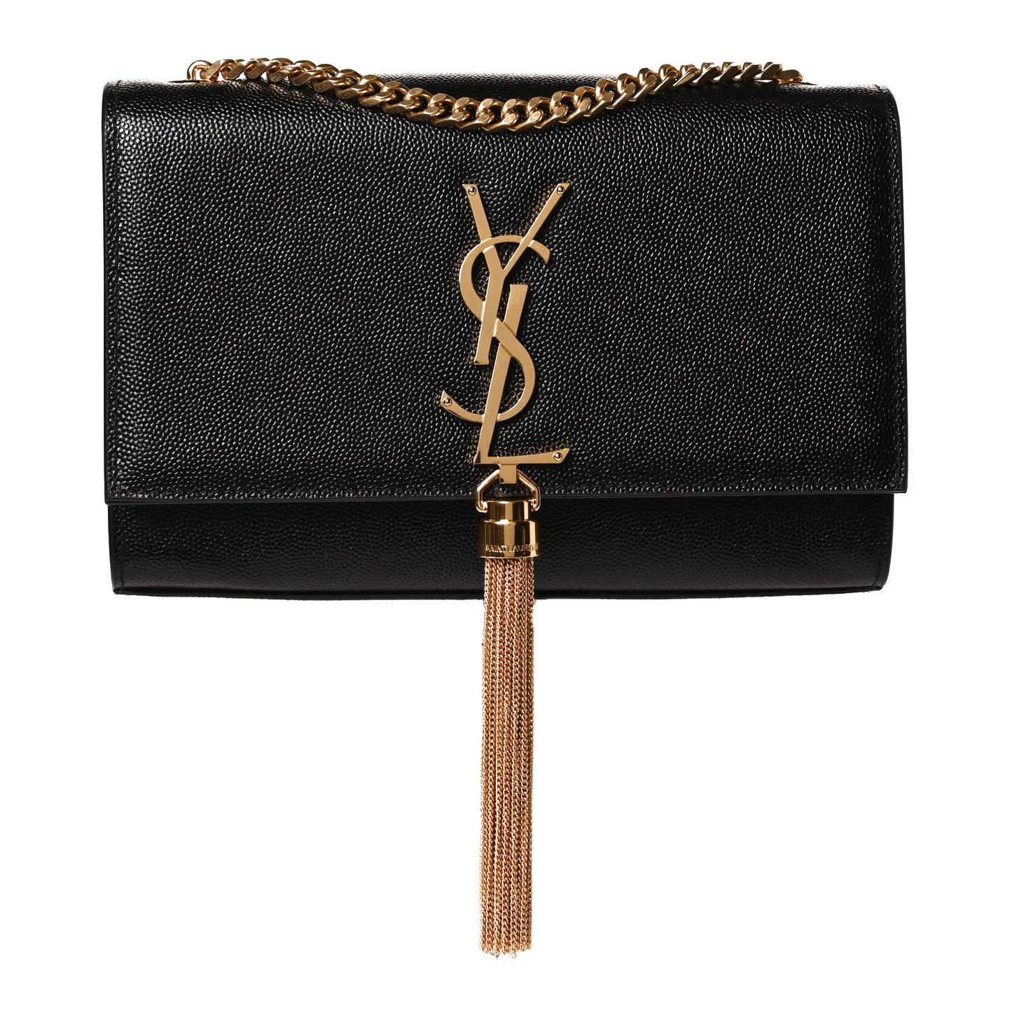 Grain De Poudre Small Classic Monogram Kate Tassel Satchel Black