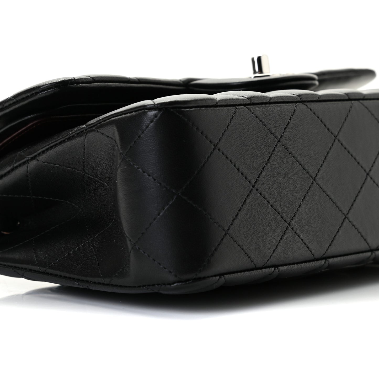 Lambskin Quilted Small Double Flap Black