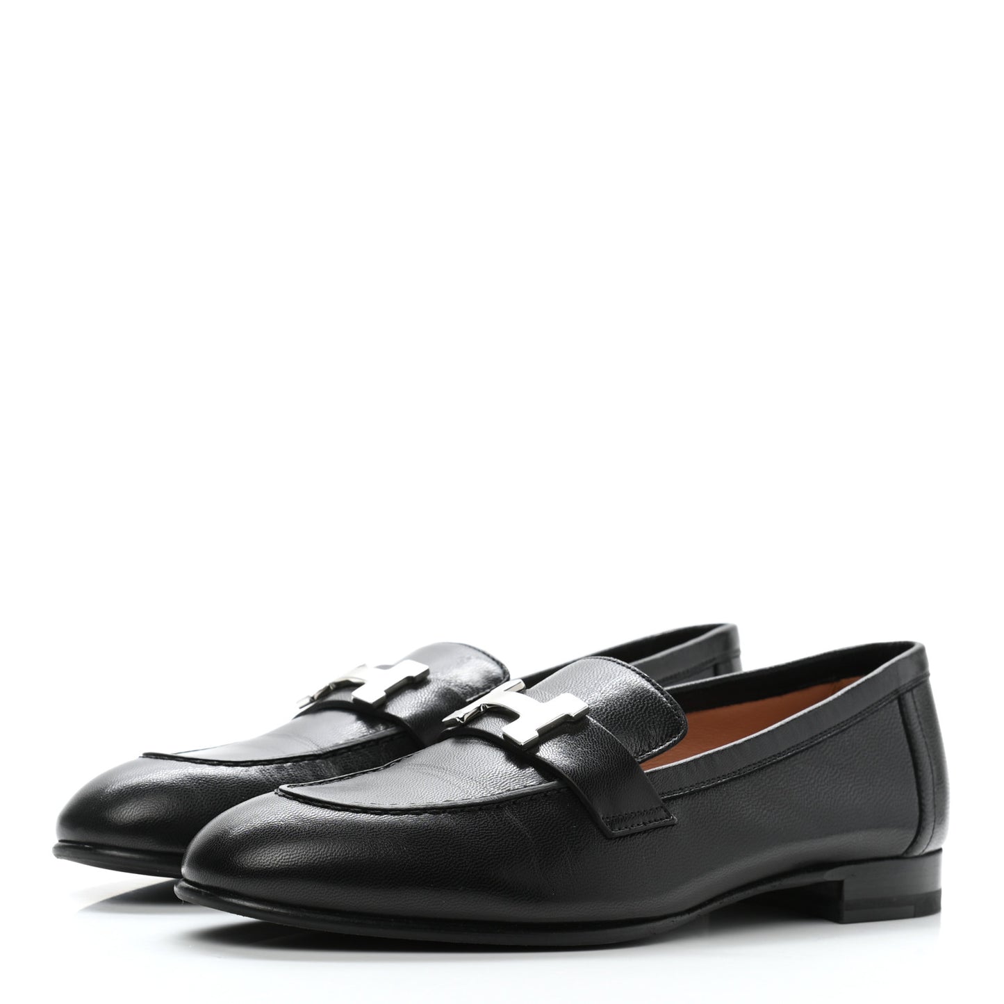 Goatskin Womens Paris Loafers 36.5 Black