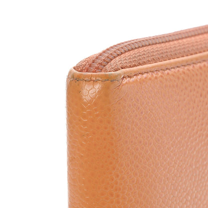 Chanel Caviar Large CC Timeless Zip Around Organizer Wallet Orange 11 of 16