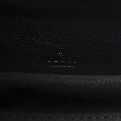 Gucci Moire Fabric Calfskin Rhinestone Monogram Monochrome Lizard Embossed Mini Bamboo 1947 Top Handle Chain Bag Black 6 of 10