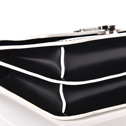 Burberry Calfskin Logo Printed Small TB Bag Black White 6 of 11