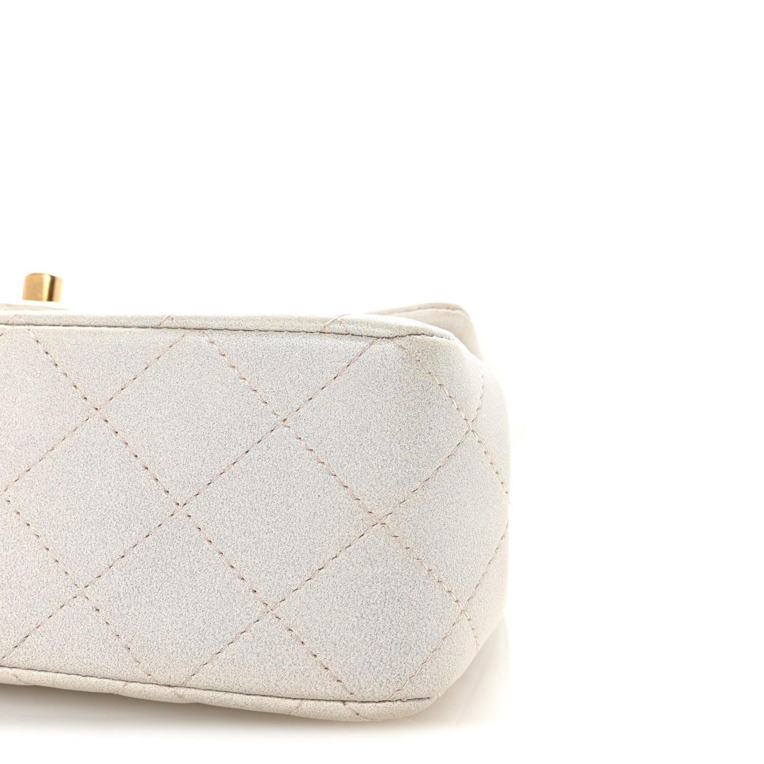 Chanel Iridescent Lambskin Quilted Mini Top Handle Rectangular