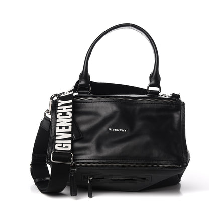 Givenchy Calfskin Medium Pandora Logo Strap Black 1 of 10