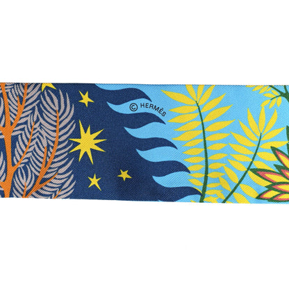 Hermes Silk Le Charme D Orphee Marine Bleu Azur Jaune 3 of 6