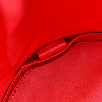 Christian Louboutin Silk Satin Calfskin Marie Jane Loubirun Studded Bucket Black Silver 8 of 13