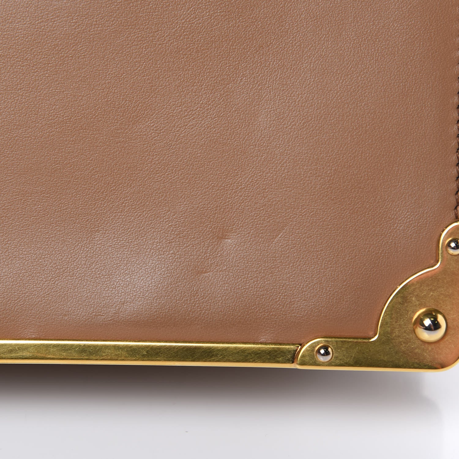 Prada City Calfskin Saffiano Cahier Bag Caramel Black 11 of 12