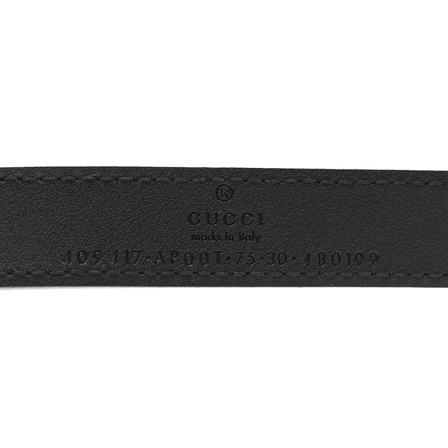 Calfskin Double G 75 30 Belt Black