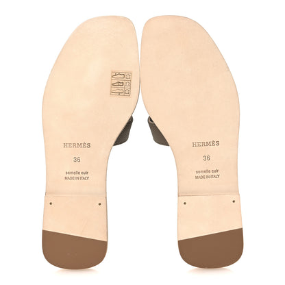 Hermes Epsom Oran Sandals 36 Etoupe 7 of 11