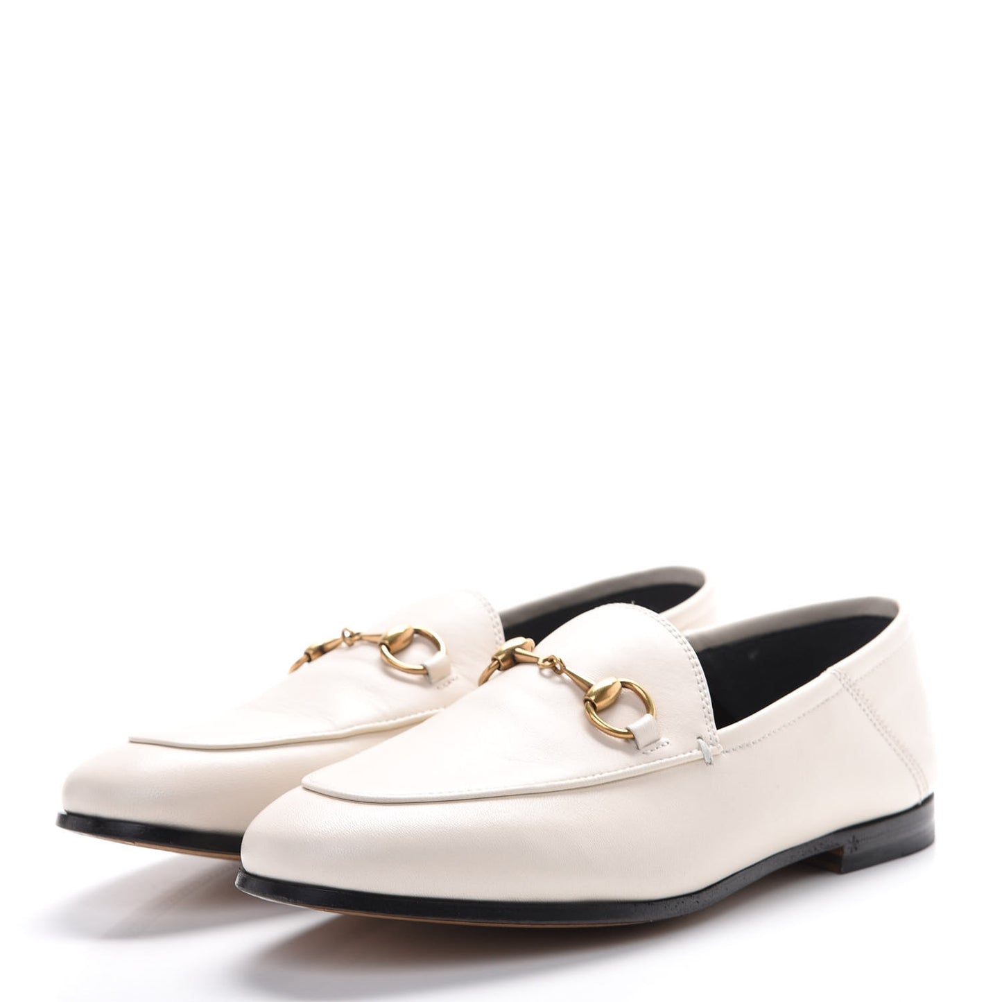 Lambskin Womens Brixton Horsebit Loafers 35 Mystic White