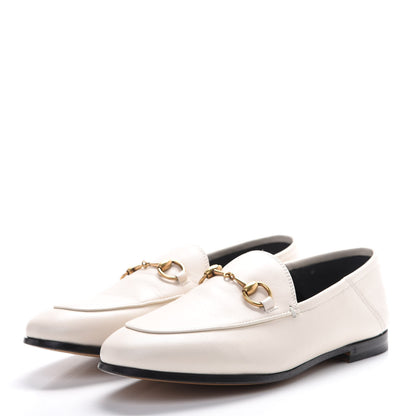 Gucci Lambskin Womens Brixton Horsebit Loafers 35 Mystic White 3 of 7