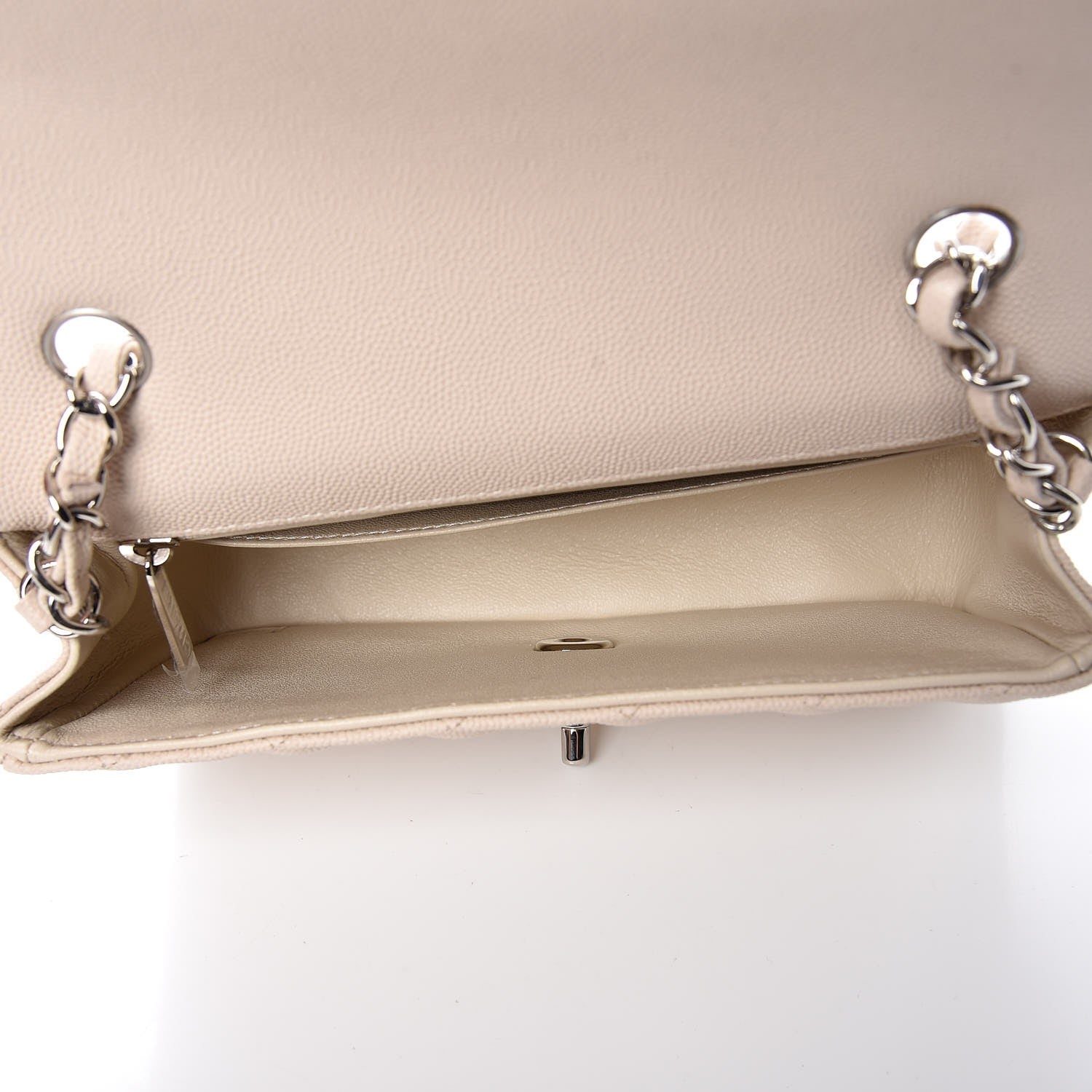 Chanel Caviar Quilted Mini Rectangular Flap Light Beige 5 of 7