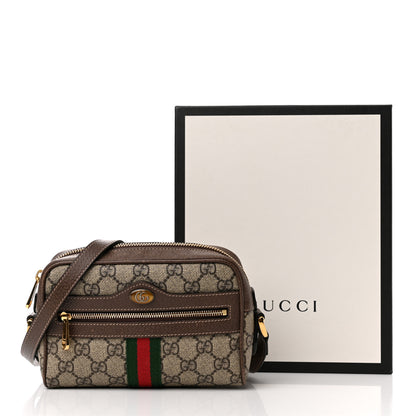 Gucci GG Supreme Monogram Web Mini Ophidia Shoulder Bag Brown 11 of 11