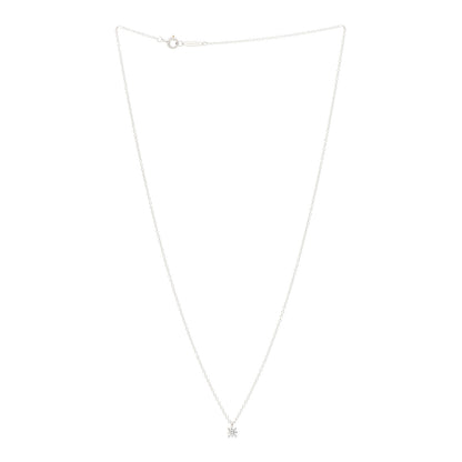 Tiffany Platinum Diamond .20ct Solitaire Pendant Necklace 3 of 6