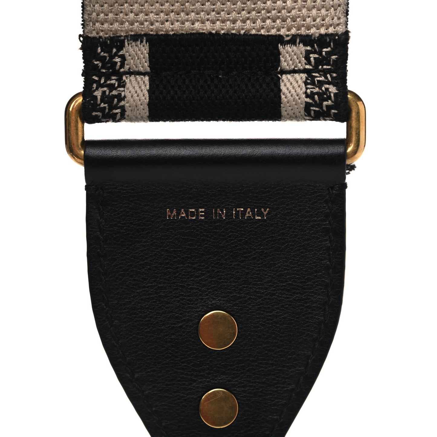 Canvas Embroidered Shoulder Strap Black