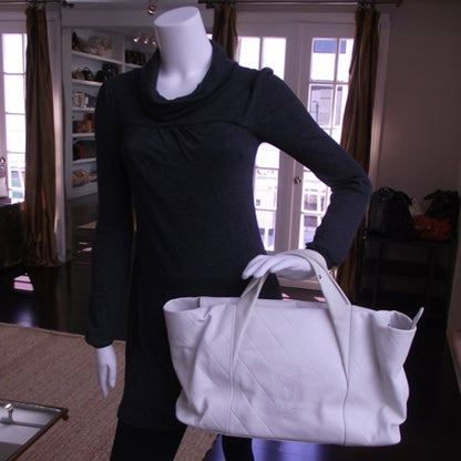 Chanel Leather Large Tote White 2 of 13