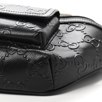 Gucci Calfskin GG Tennis Embossed Pocket Belt Bag Black 11 of 11
