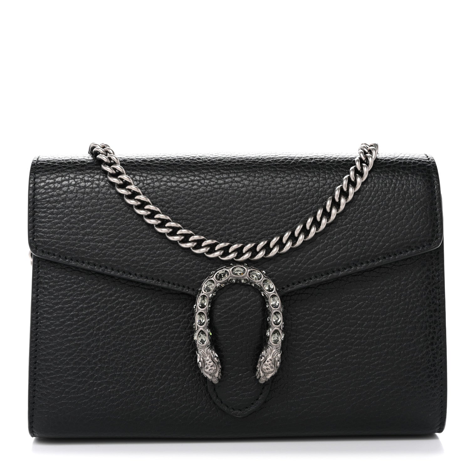 Gucci Calfskin Mini Dionysus Chain Wallet Black 1 of 11