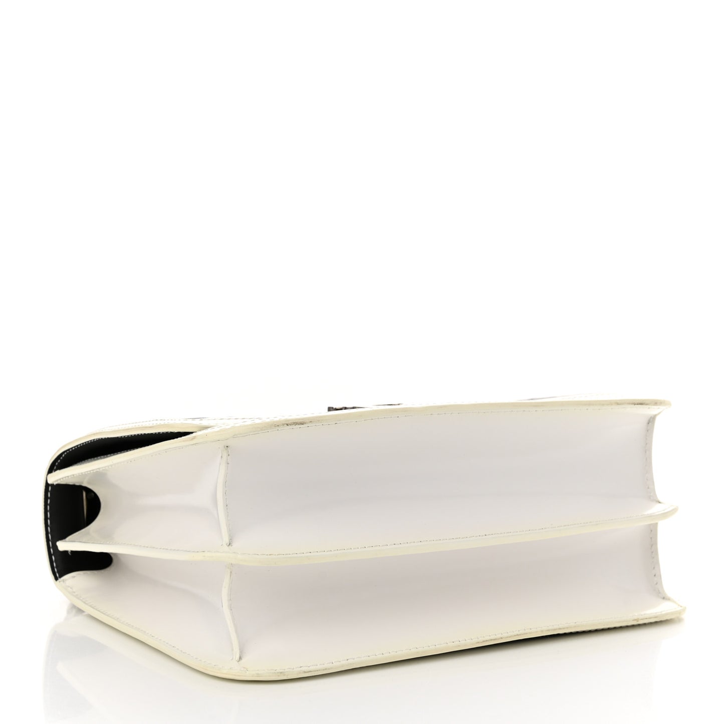 Calfskin Monogram Embossed Medium TB Chain Bag Black White