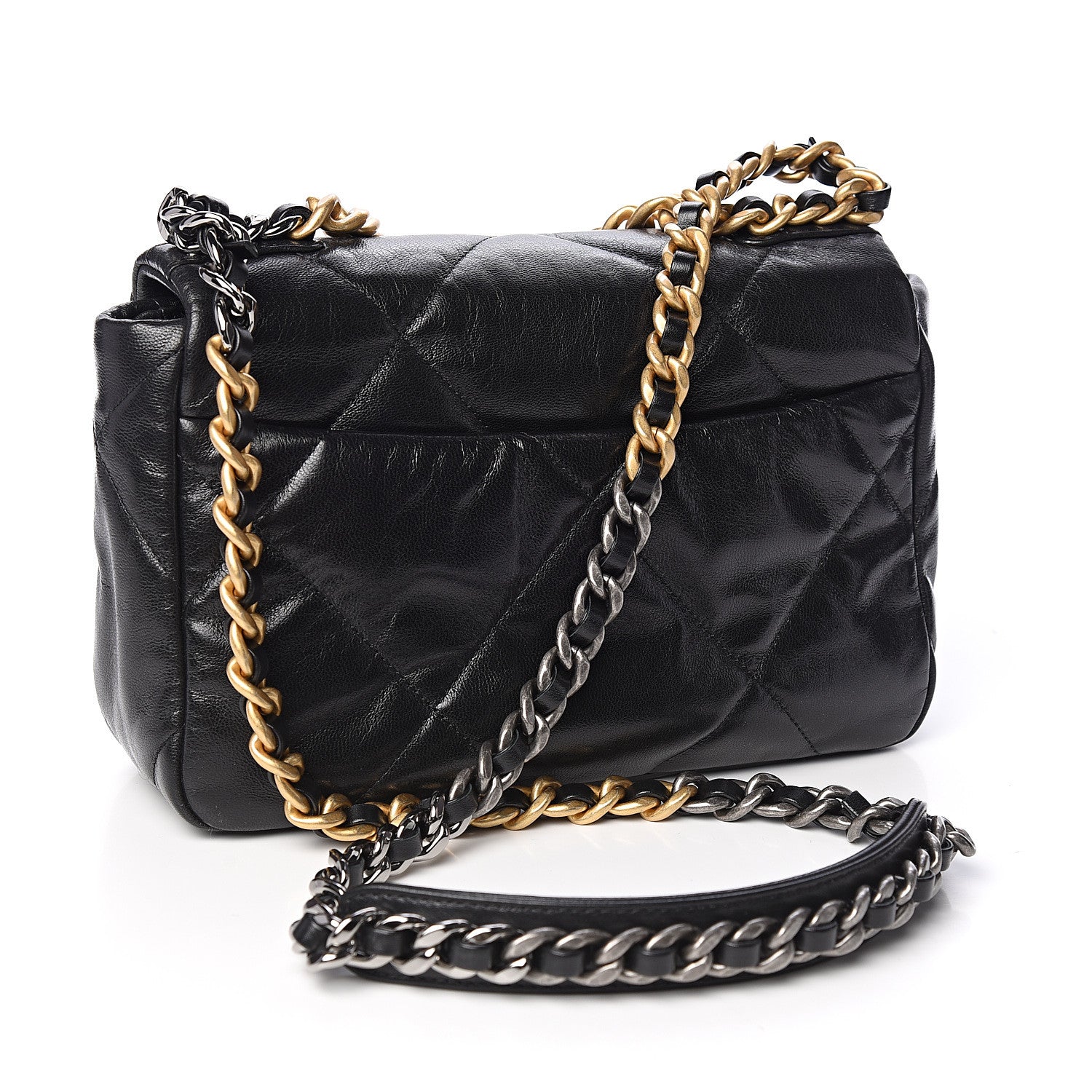 Chanel Goatskin Quilted Medium 19 Flap Black 2 of 10
