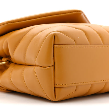 Saint Laurent Calfskin Y Quilted Monogram Toy Loulou Crossbody Bag Cheddar 10 of 11