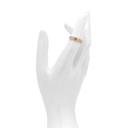 Cartier 18K Pink Gold Diamond 4mm LOVE Wedding Paved Band Ring 50 5.5 2 of 5