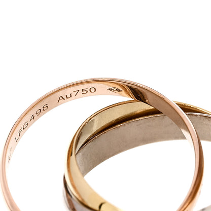 Cartier 18K Pink Yellow White Gold Classic Trinity Ring 47 4 5 of 6