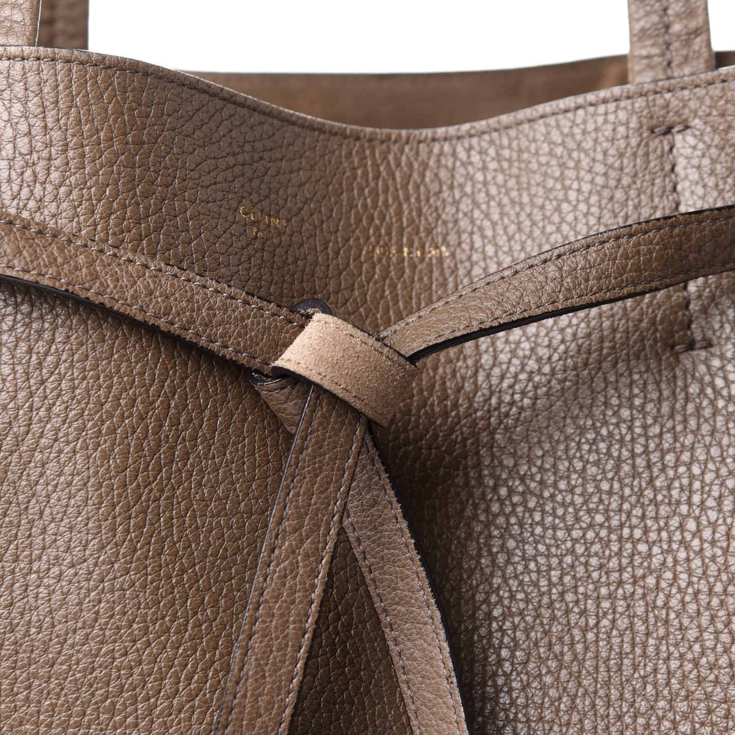 Soft Grained Calfskin Small Belt Cabas Phantom Taupe