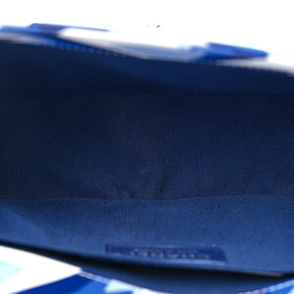 Chanel Printed Calfskin Medium Boy Flap Blue White 5 of 11