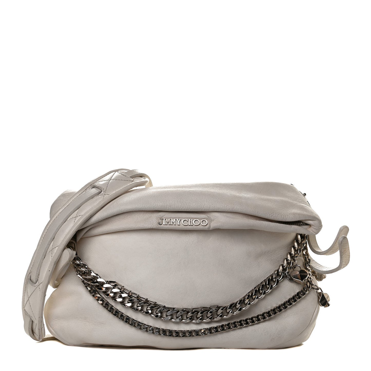 Lambskin Small Biker Hobo White