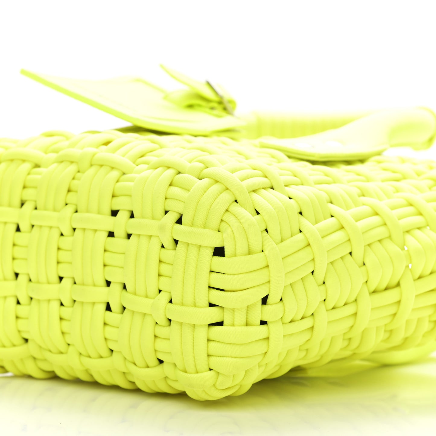 Faux Calfskin XXS Bistro Basket Fluo Yellow