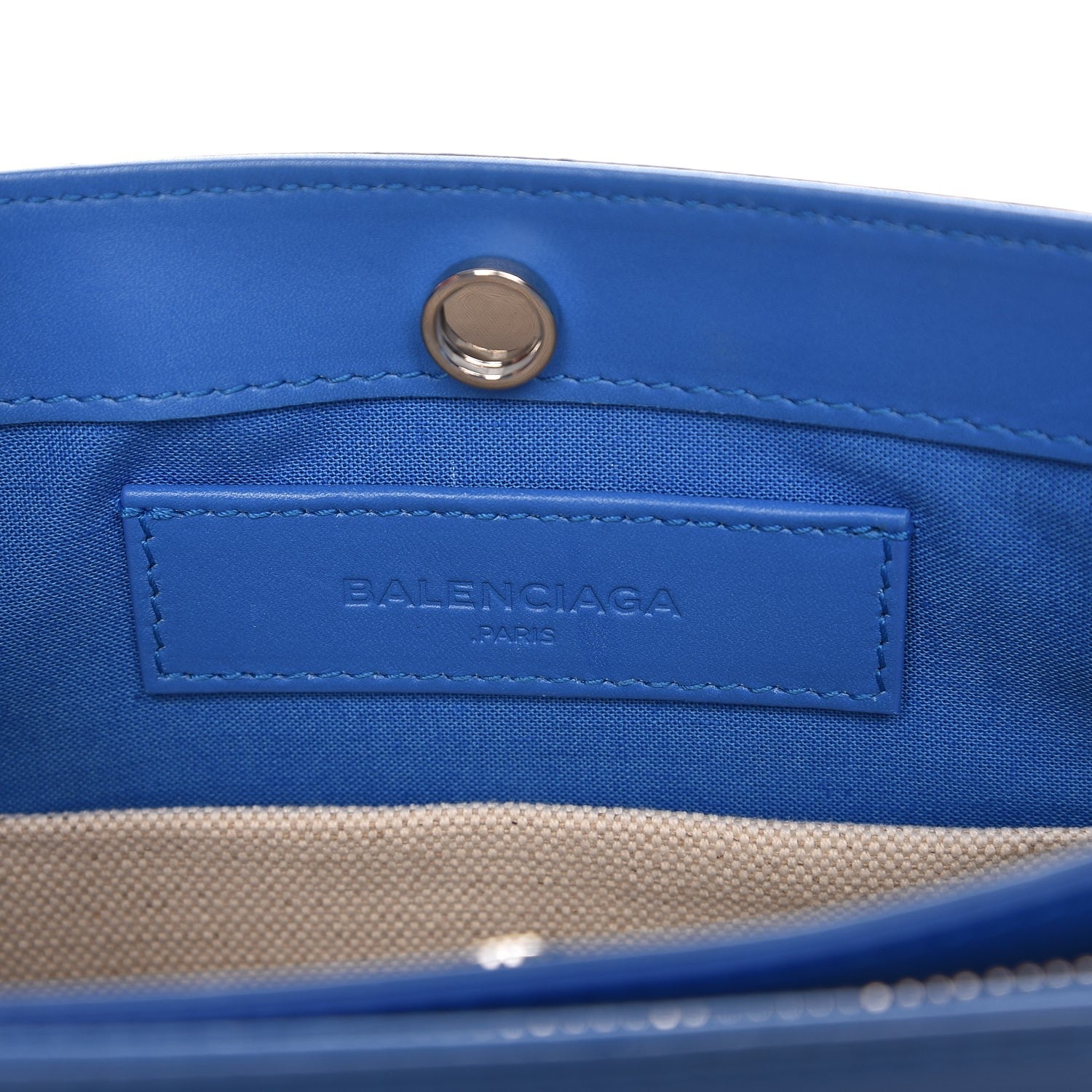 Balenciaga Cotton Canvas Pochette Crossbody Bag Bleu Pacifique 6 of 7