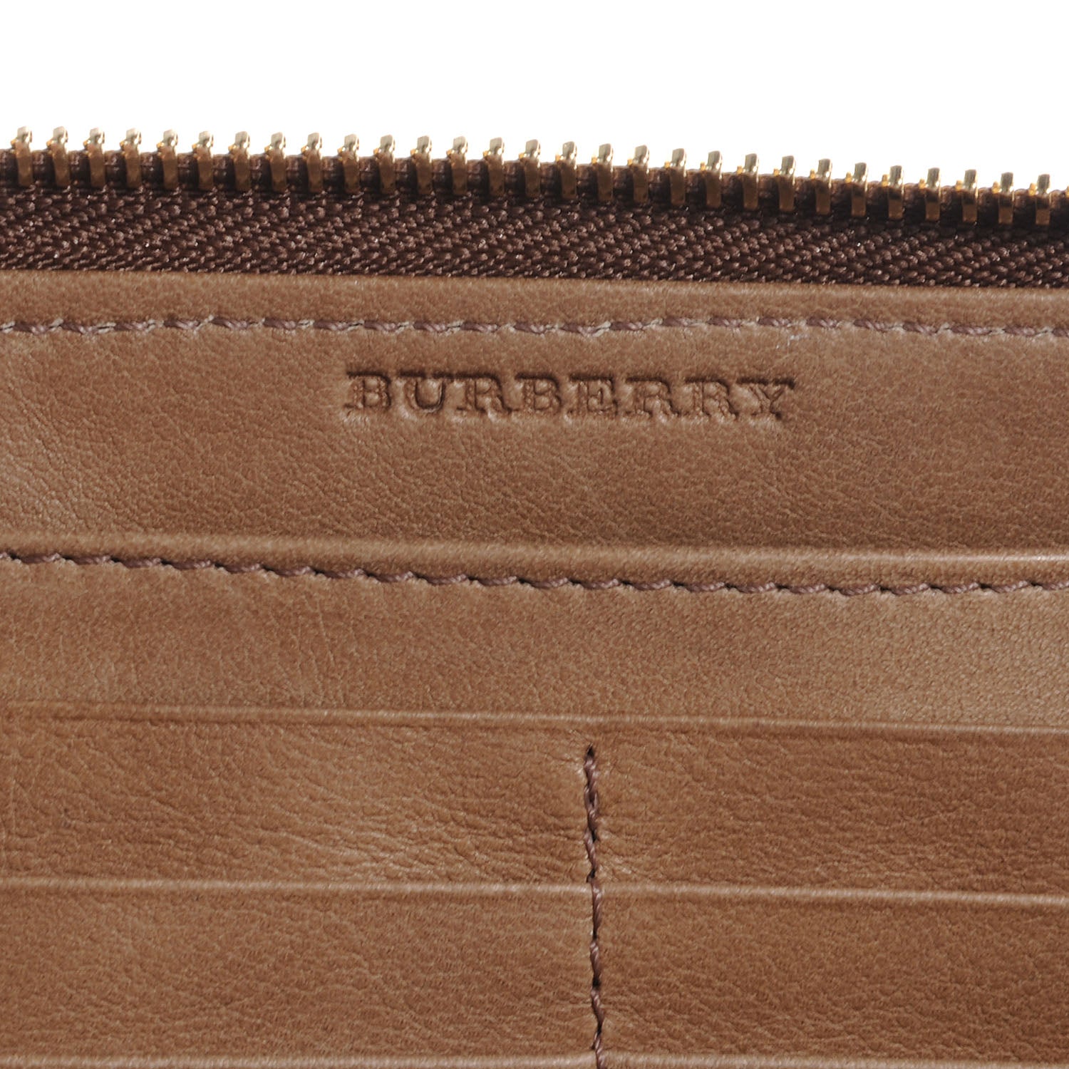Burberry Leather Canvas House Check Zip Around Wallet 7 of 9