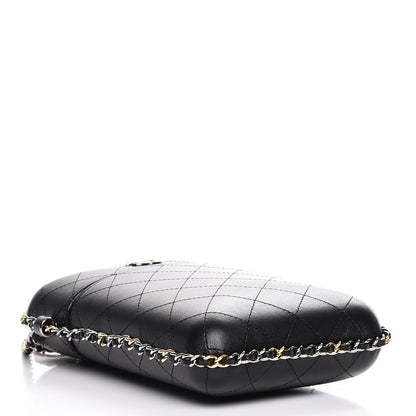 Chanel Lambskin Quilted Chain Around Phone Holder Black 4 of 8