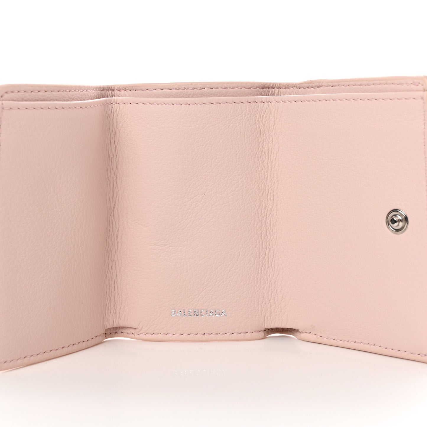 Smooth Calfskin Mini Papier Wallet Light Rose