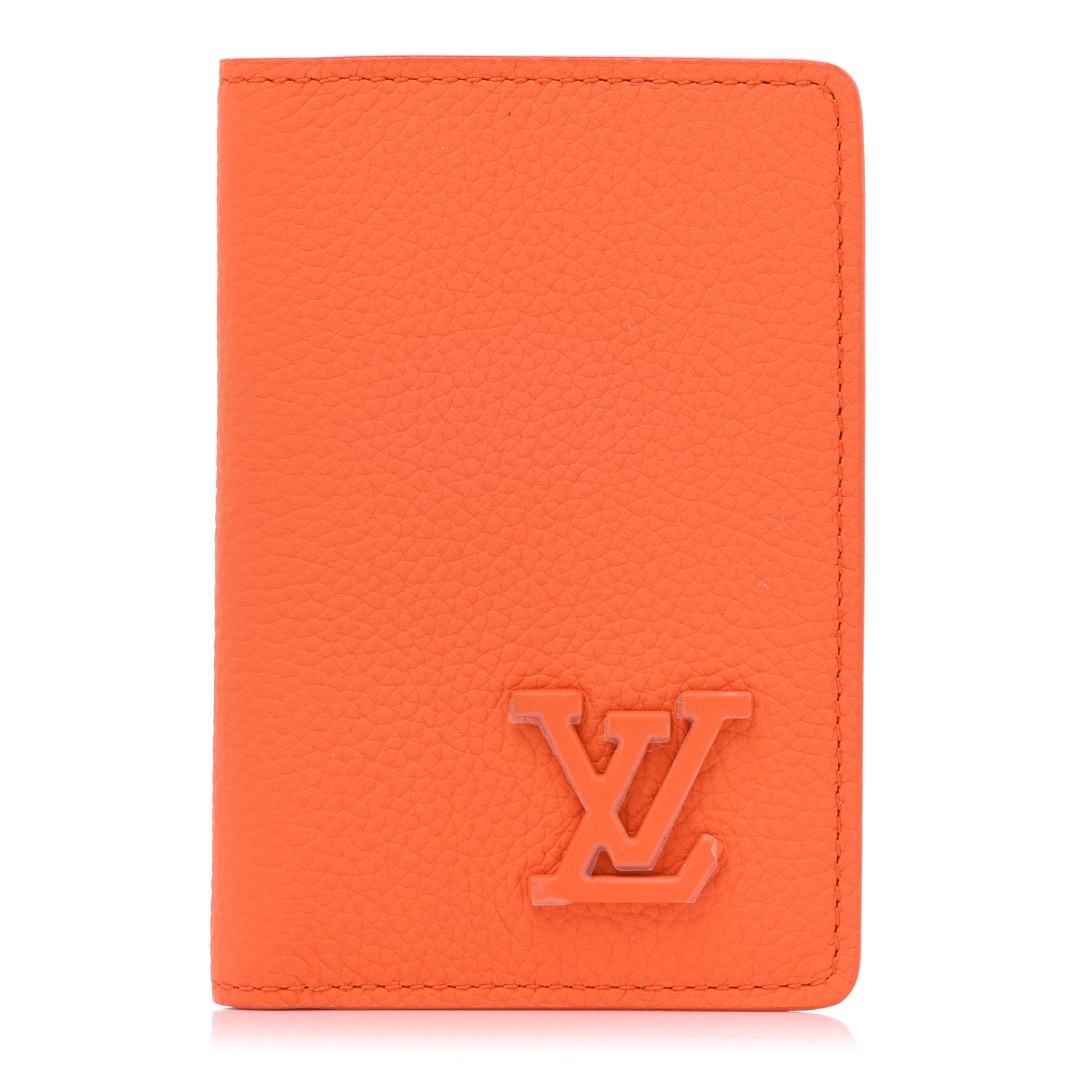 Louis Vuitton Grained Calfskin Pocket Organizer Orange 1 of 7
