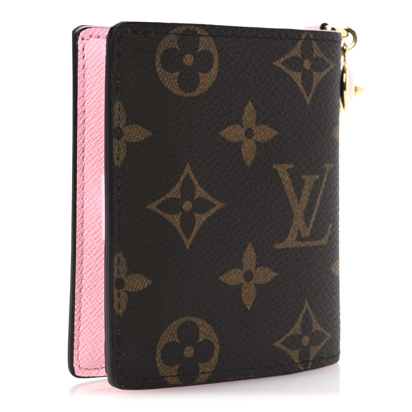 Monogram LV Charms Pocket Wallet Cotton Candy