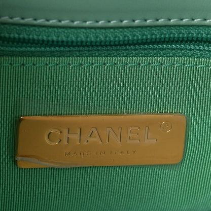 Chanel Sequin Quilted Medium Chanel 19 Flap Light Green 6 of 10