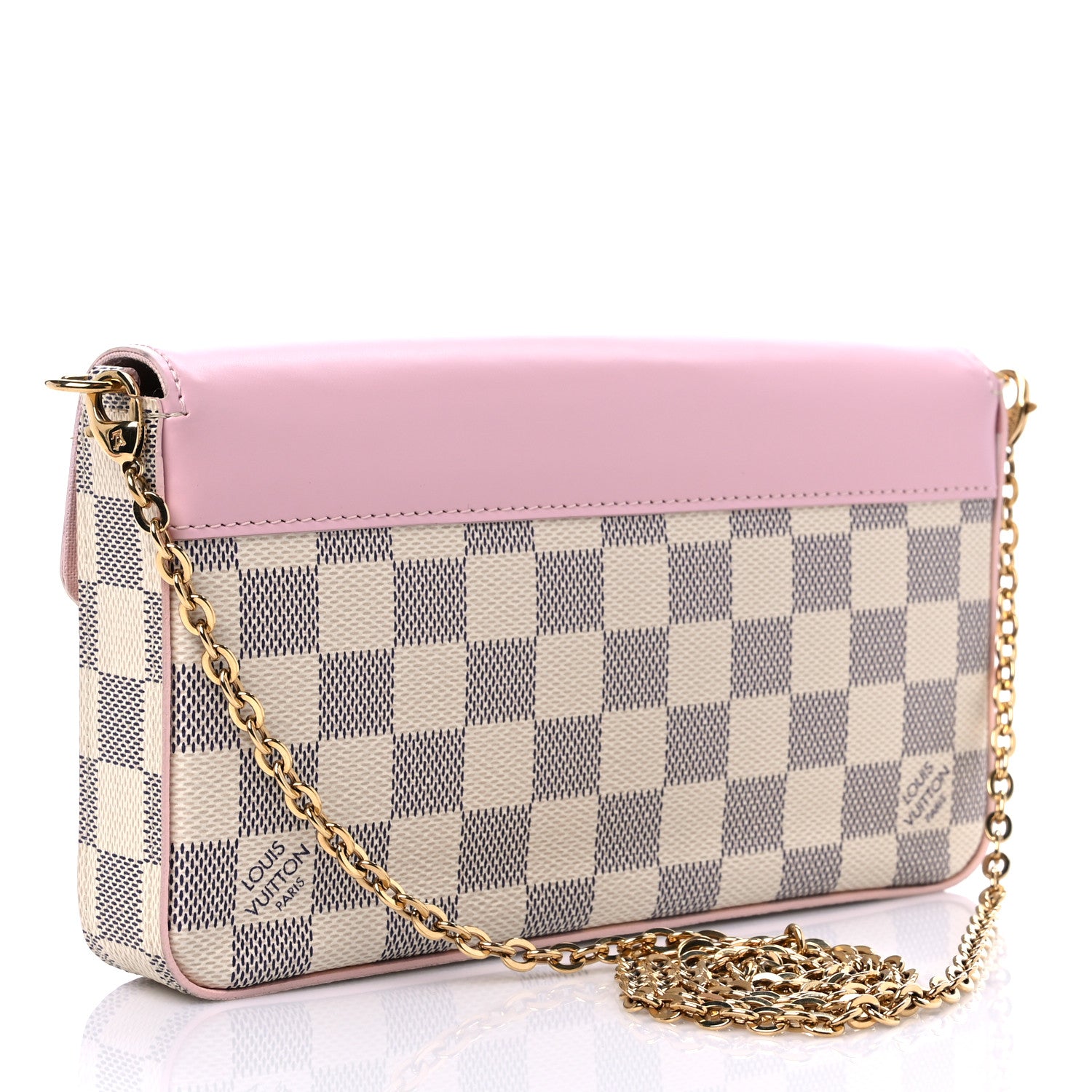 Louis Vuitton Damier Azur Calfskin Pochette Felicie Eau de Rose 4 of 7