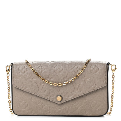 Louis Vuitton Empreinte Pochette Felicie Chain Wallet Tourterelle 1 of 5