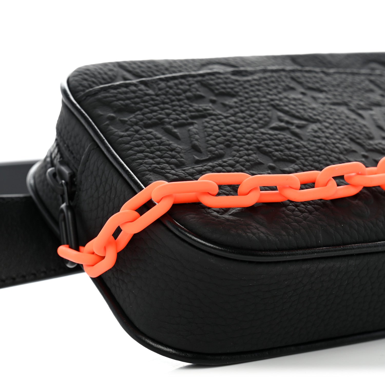 Louis Vuitton Taurillon Monogram Uniformes Solar Ray Soft Pochette Volga Belt Bag Black 9 of 10
