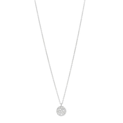 Tiffany 18K White Gold Diamond 12mm HardWear Ball Pendant Necklace 1 of 5