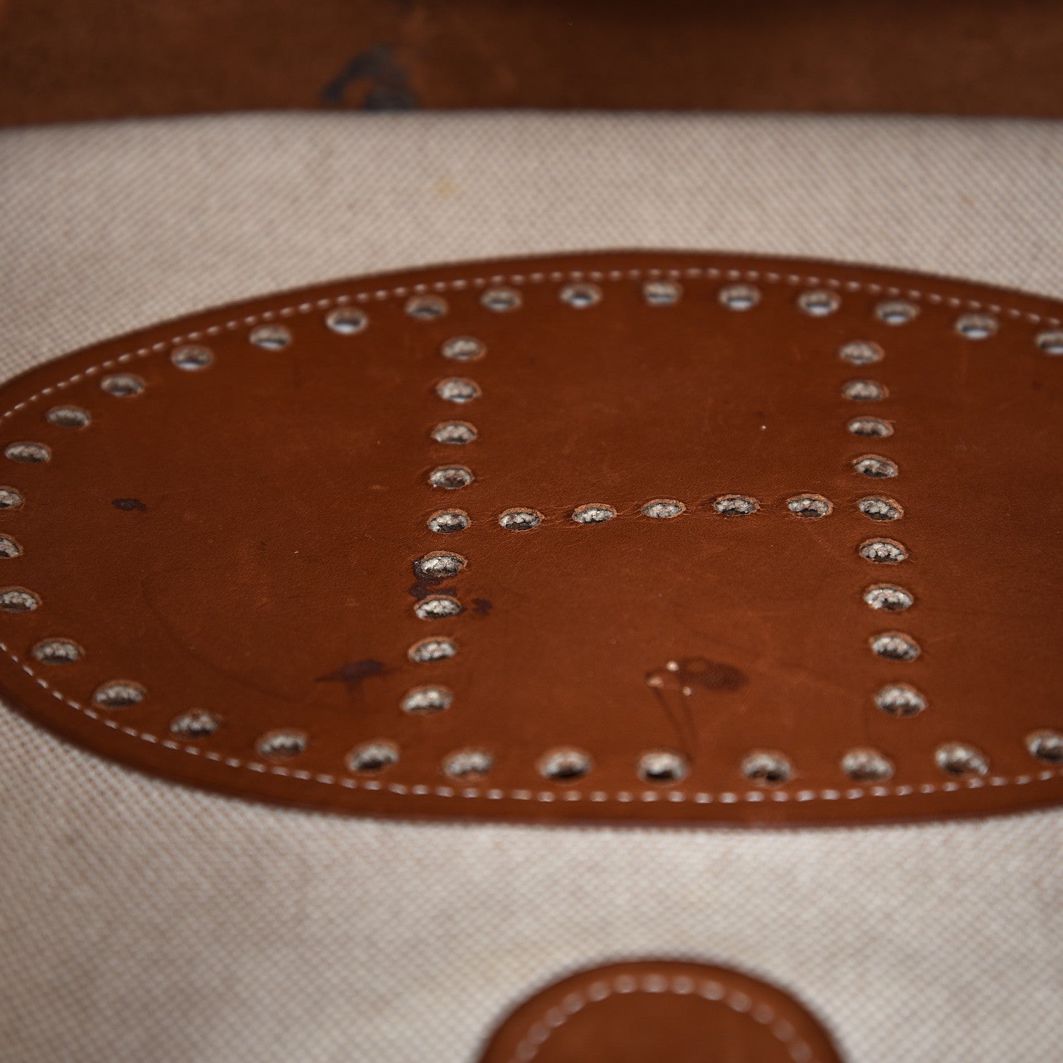 Hermes Toile Natural Barenia Evelyne GM Ebene 8 of 16