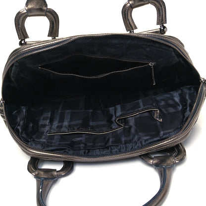 Burberry Metallic Patent House Check Sliced Large Manor Pewter 5 of 9