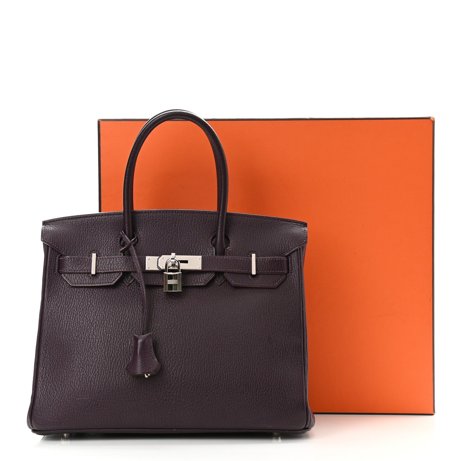 Hermes Chevre Mysore Birkin 30 Raisin 15 of 15