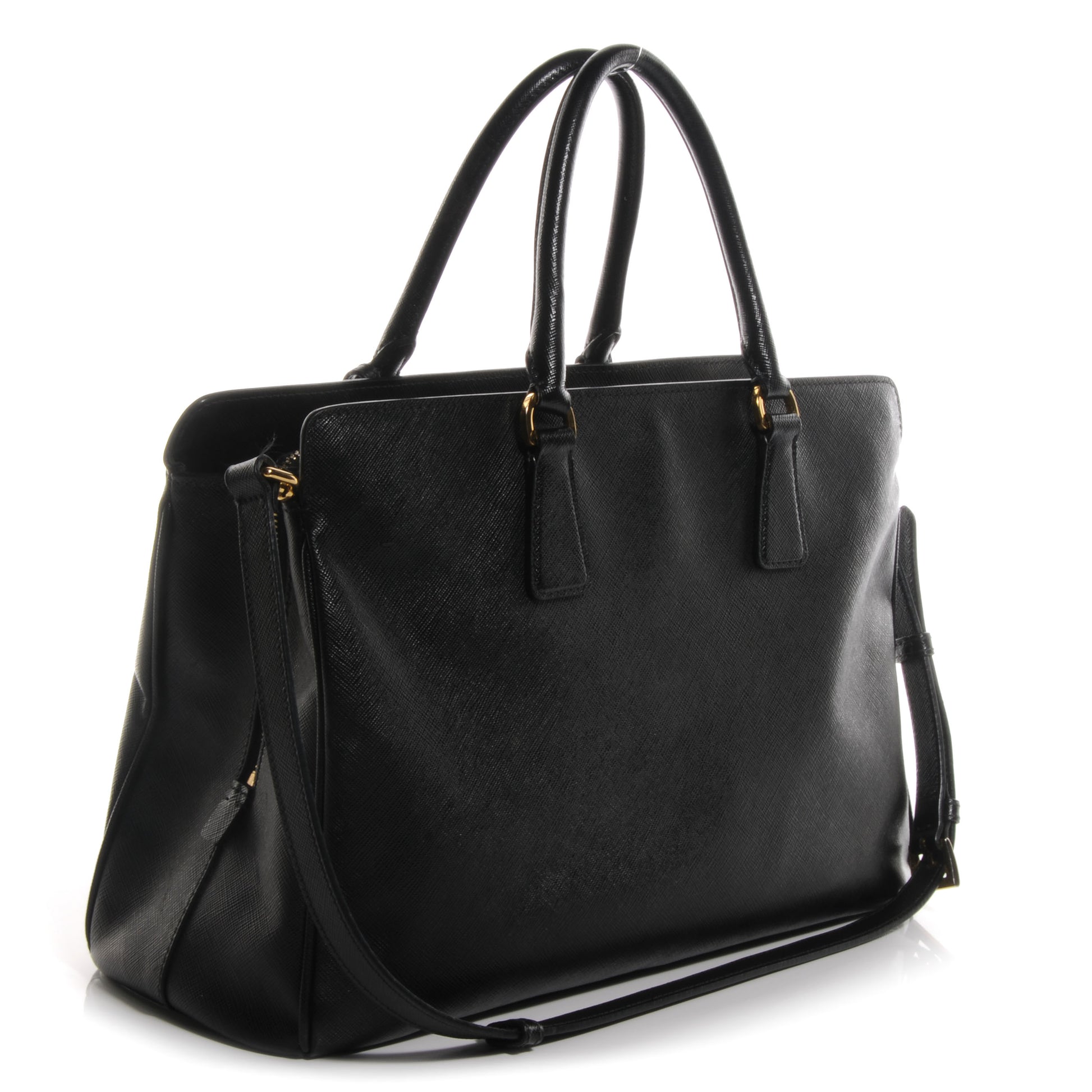 Prada Saffiano Lux Zip Tote Nero Black 3 of 10