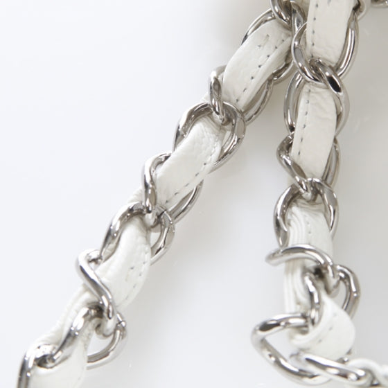 Caviar Petit Shopping Tote PST White