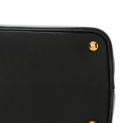 Prada Saffiano Cuir Small Double Bag Black Fuoco 16 of 16